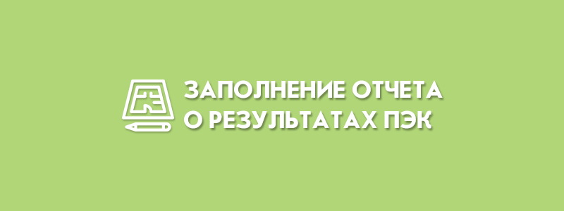 Как заполнять отчет по программе ПЭК